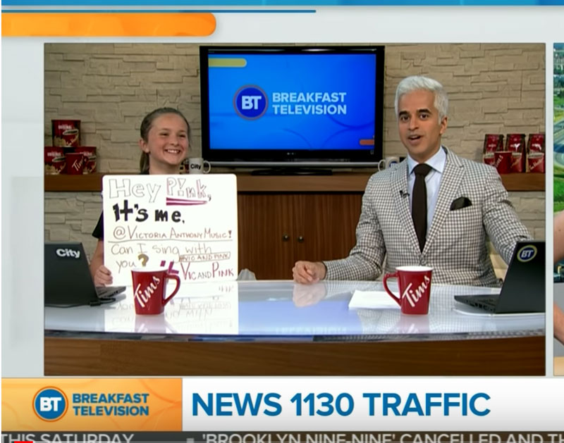 Victoria Anthony on Breakfast Television Vancouver talking about Pink